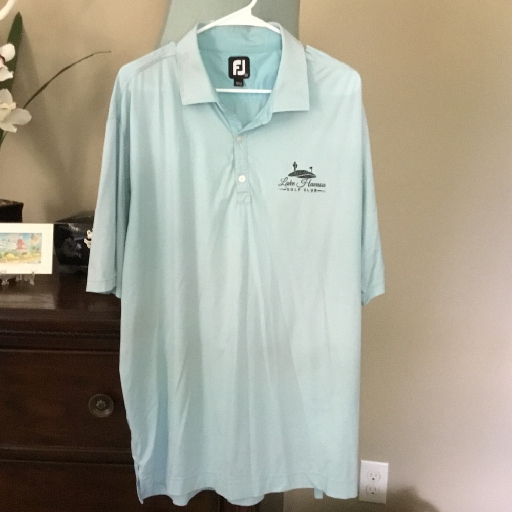 FootJoy Men's Pale Blue Polo with Lake Bianca Golf Club Logo